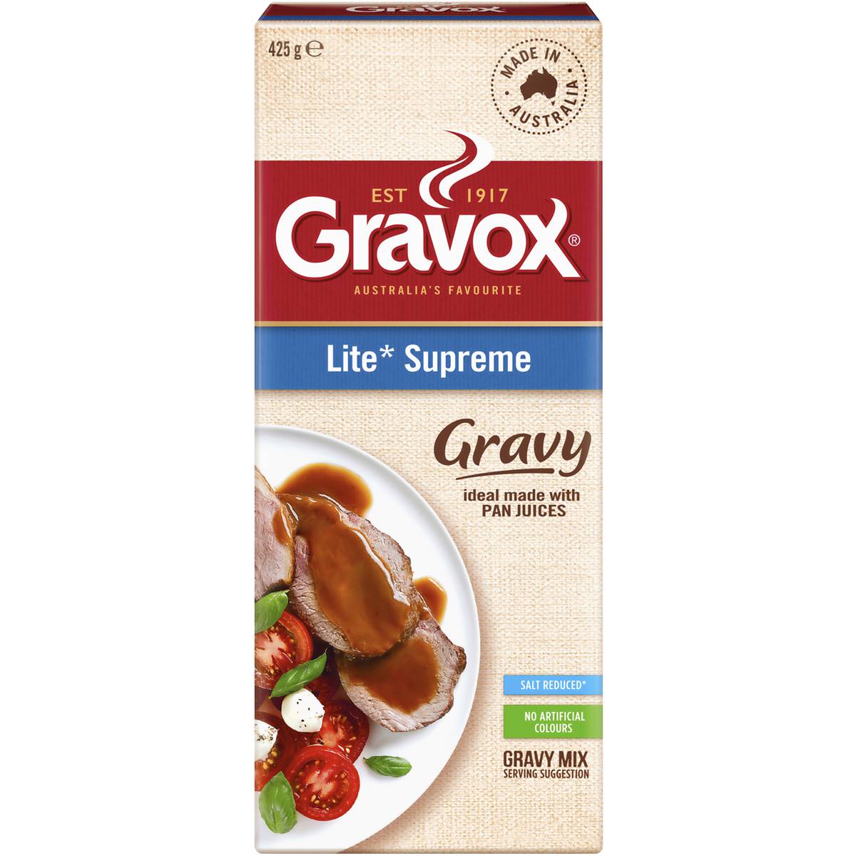 Calories in Gravox Lite Supreme Gravy Mix Mix Lite Supreme