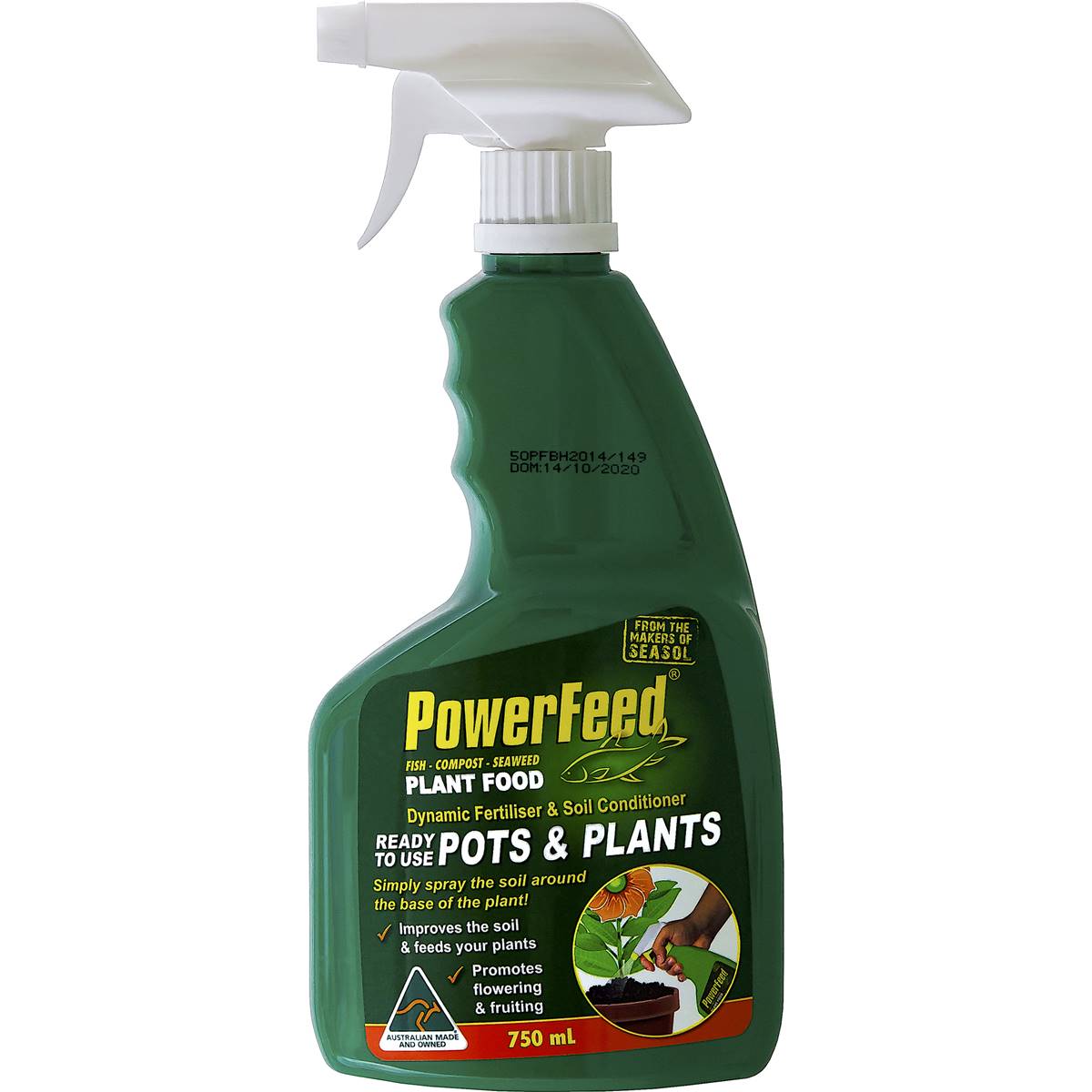 Seasol Powerfeed Pots & Plants Ready To Use Plant Fertiliser 750mL