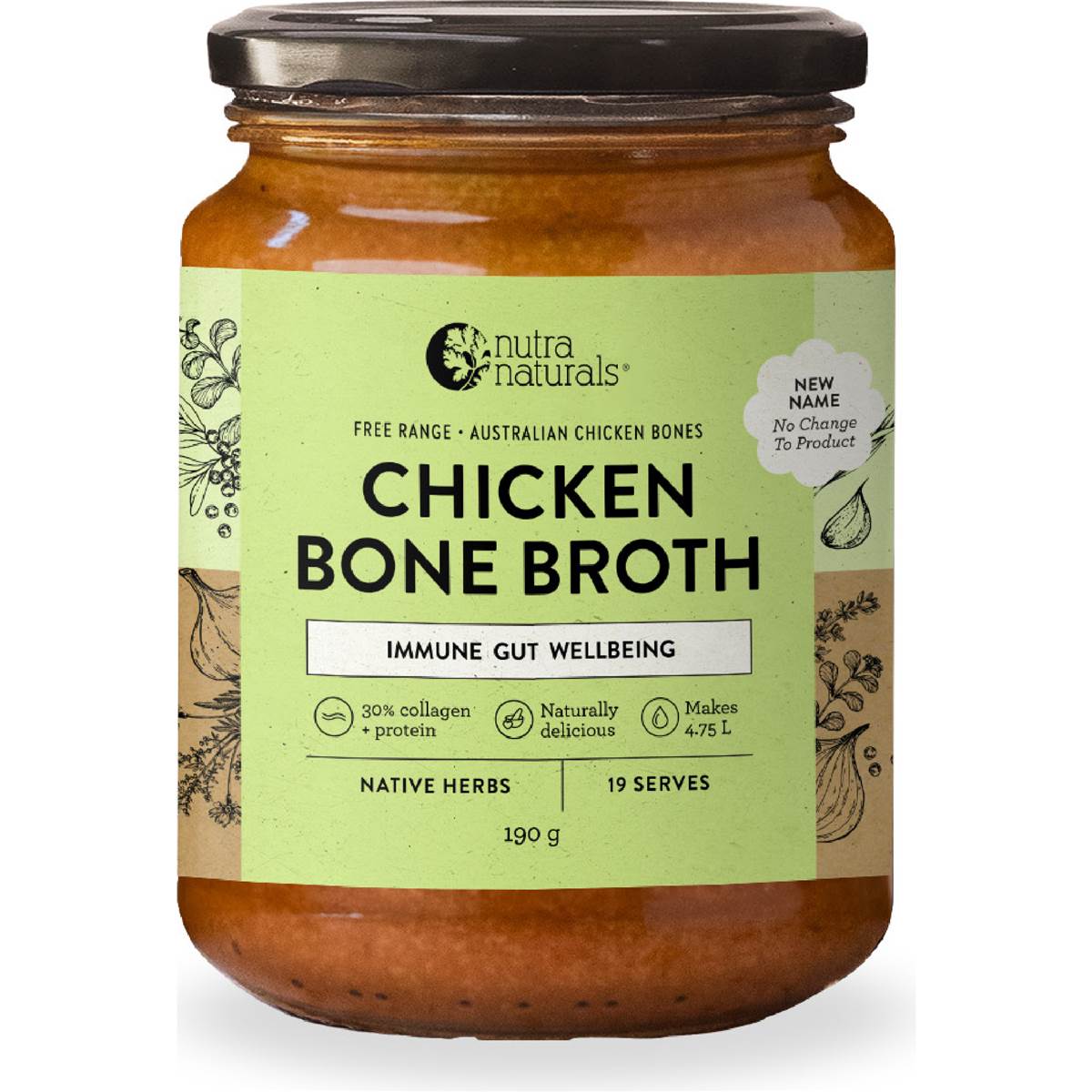 Nutra Naturals Chicken Bone Broth Native Herbs