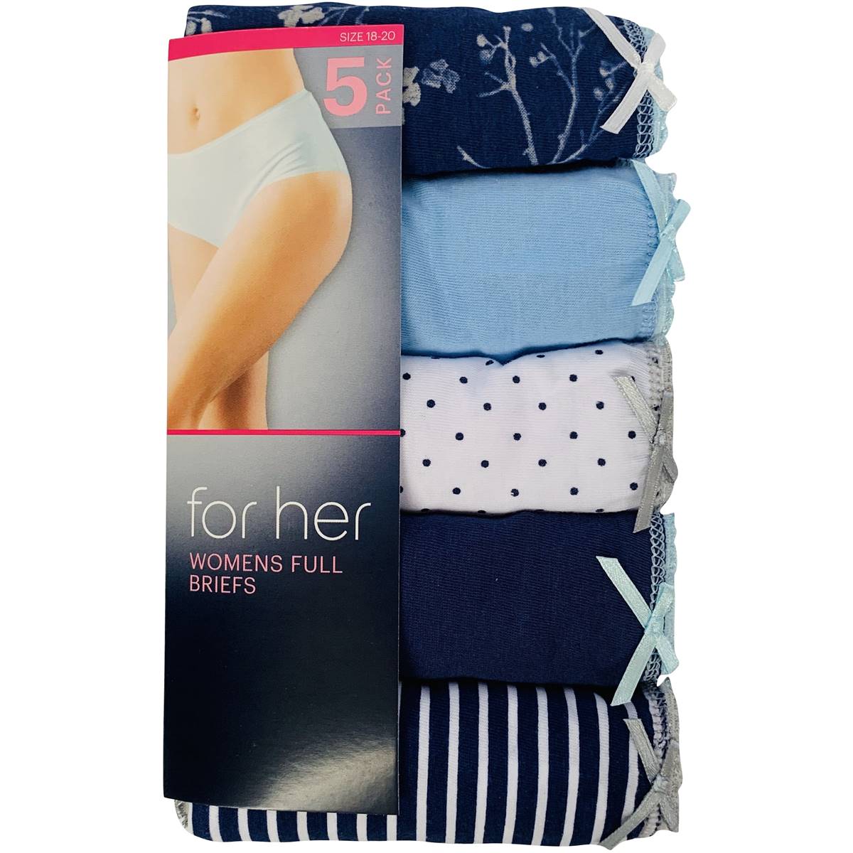 For Her Full Briefs Size 18-20 Assorted