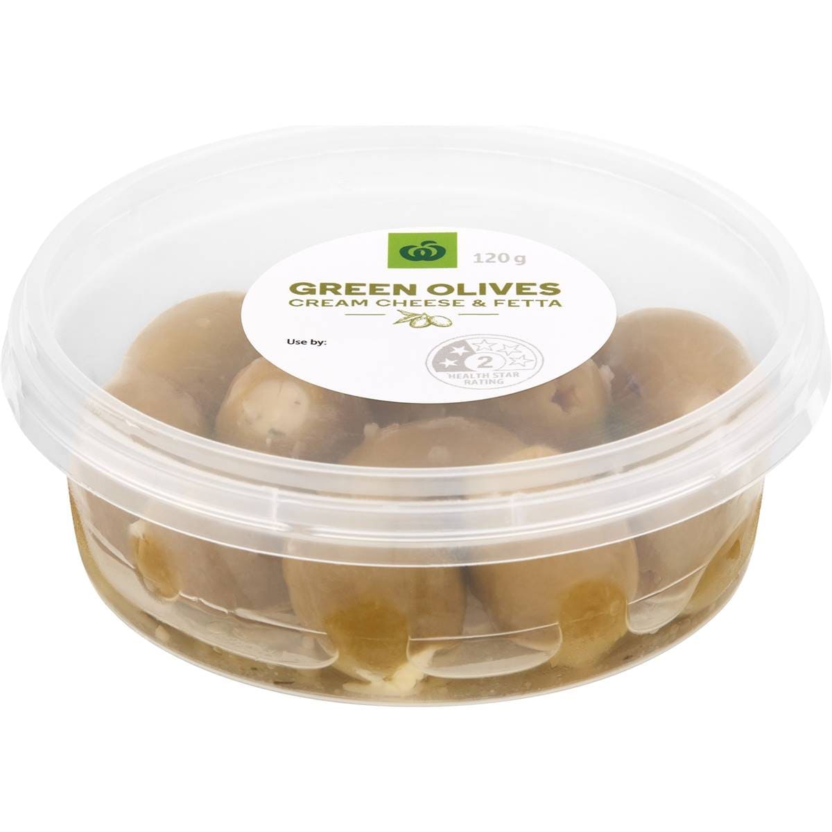 Calories in Woolworths Green Olives Fetta Filled calcount