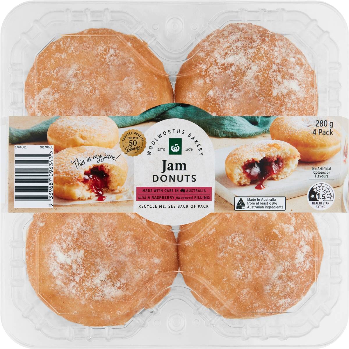 Woolworths Jam Filled Donuts