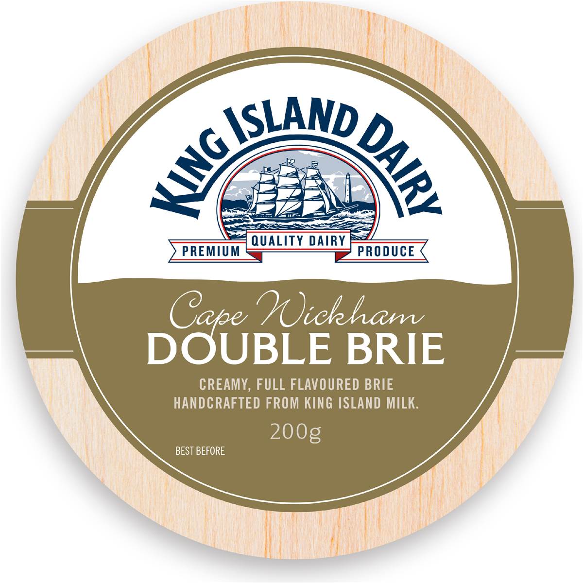 King Island Dairy Cape Wickham Double Brie Cheese