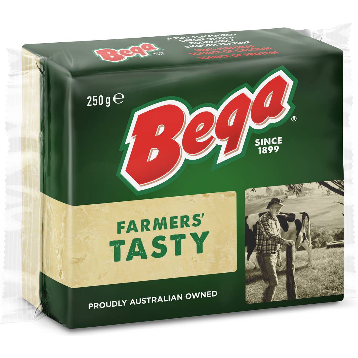 Calories in Bega Farmers' Tasty Cheese calcount