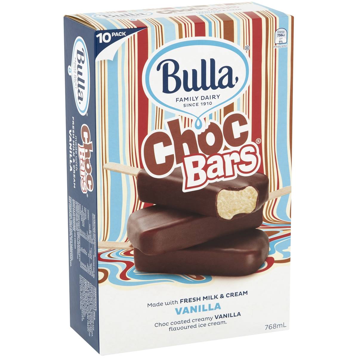 Calories In Bulla Choc Bars Vanilla Calcount 