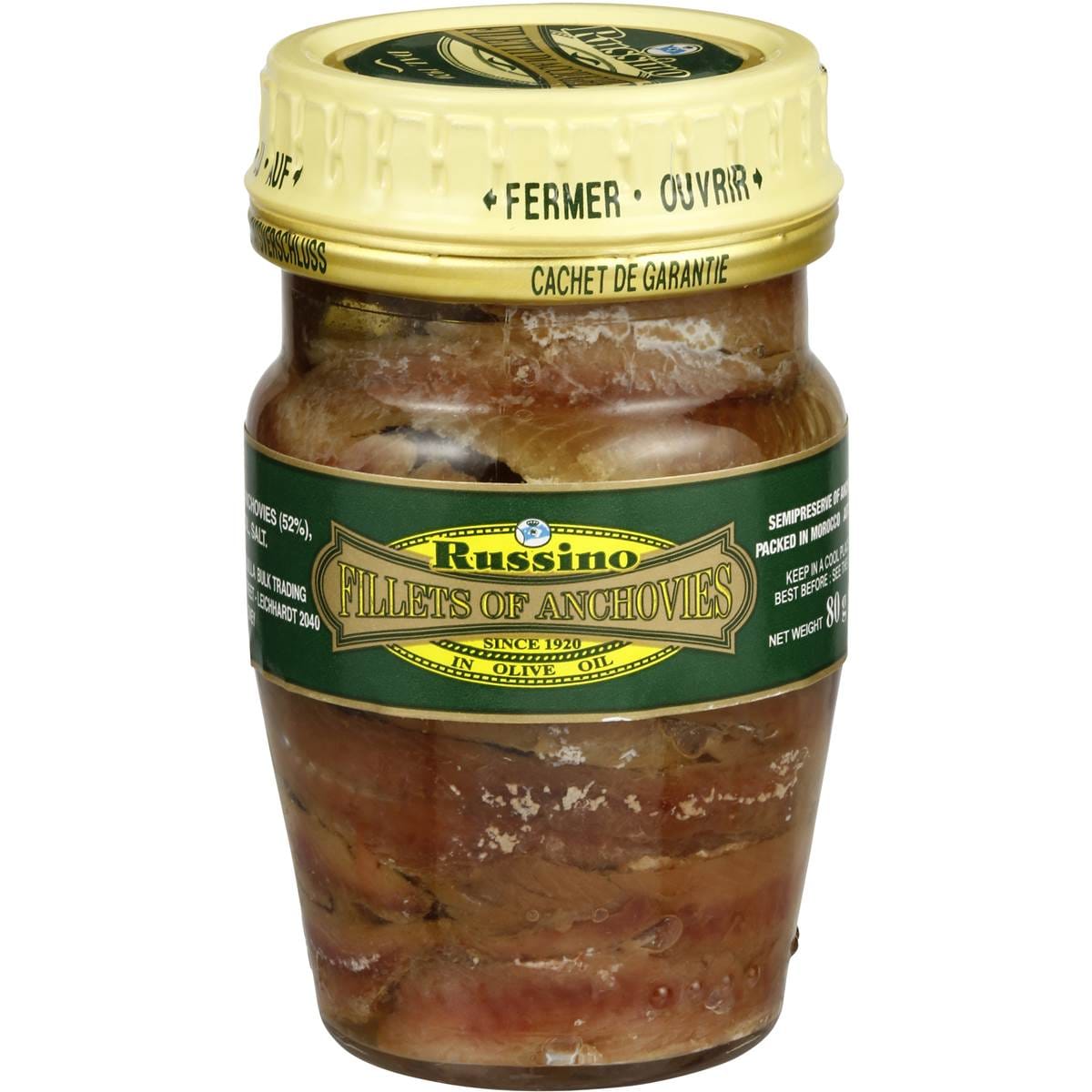 Calories in Russino Anchovies Flat calcount