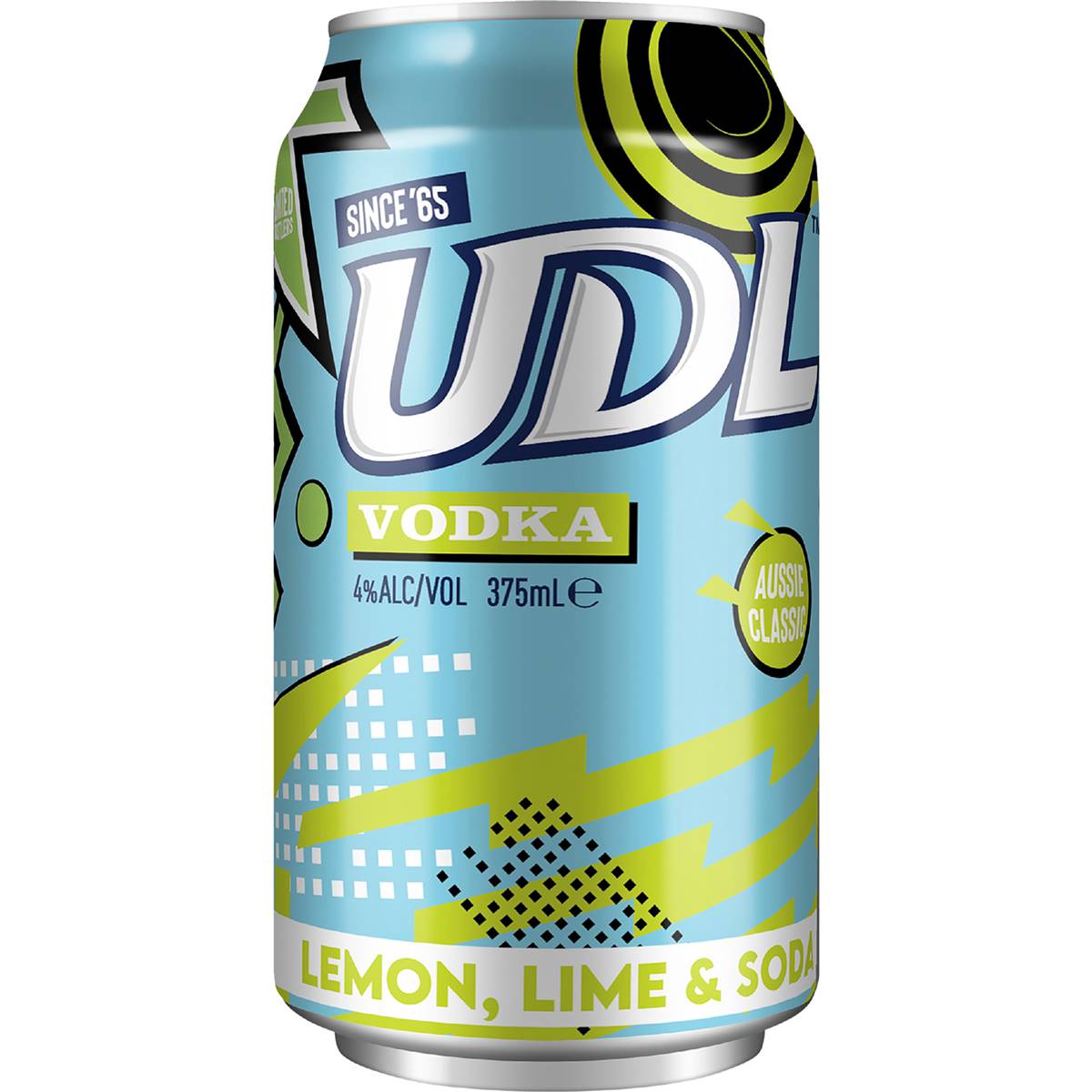 Calories in Udl Vodka Lemon Lime & Soda Can
