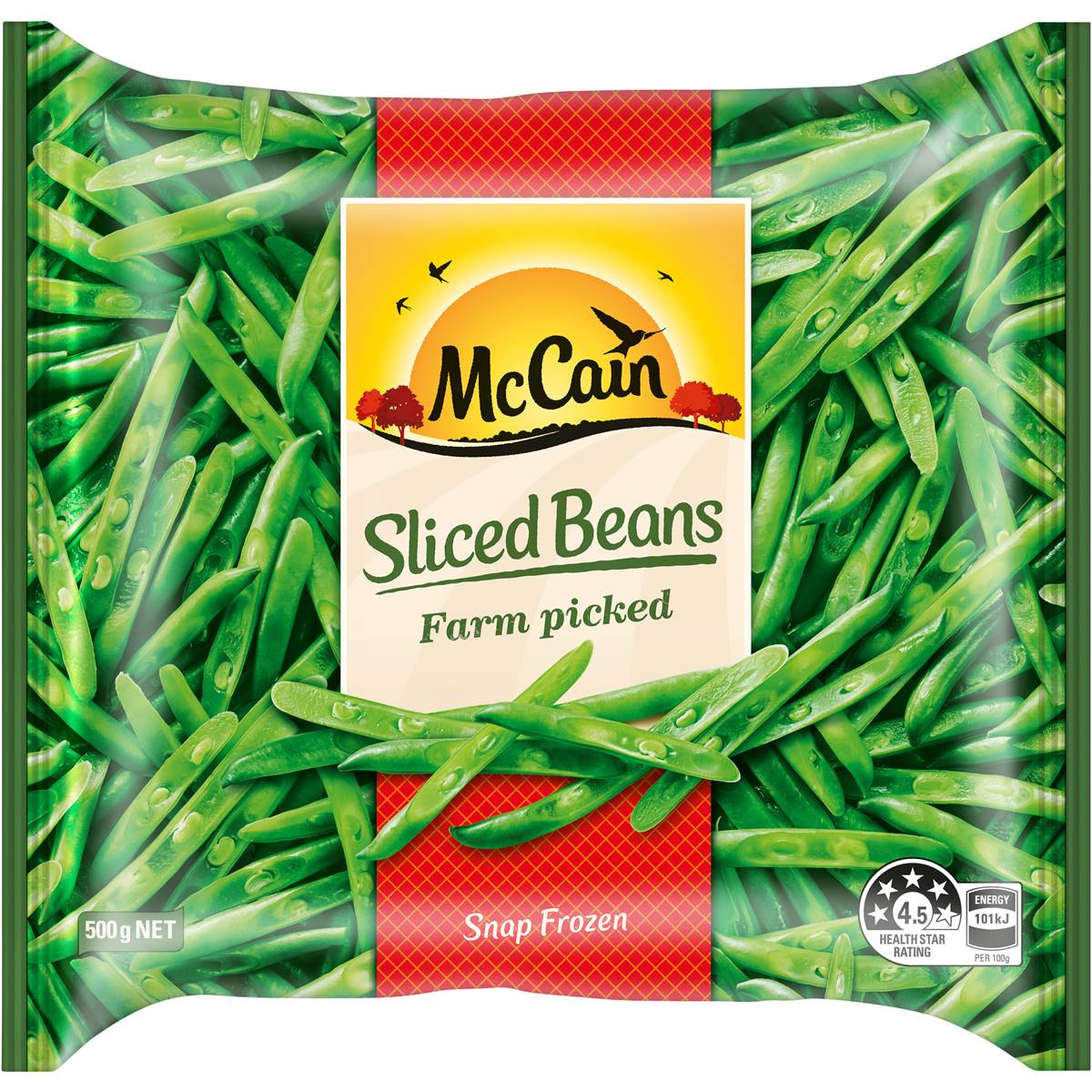 Calories in Mccain Sliced Beans Sliced