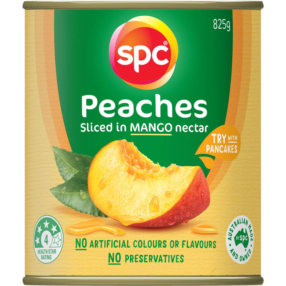 Calories in Spc Peaches Sliced In Mango Nectar Canned Fruit