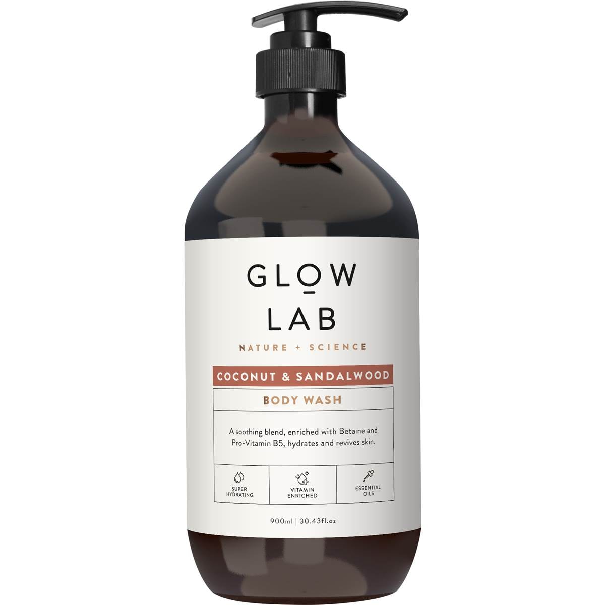 Glow Lab Coconut & Sandalwood Body Wash 900mL
