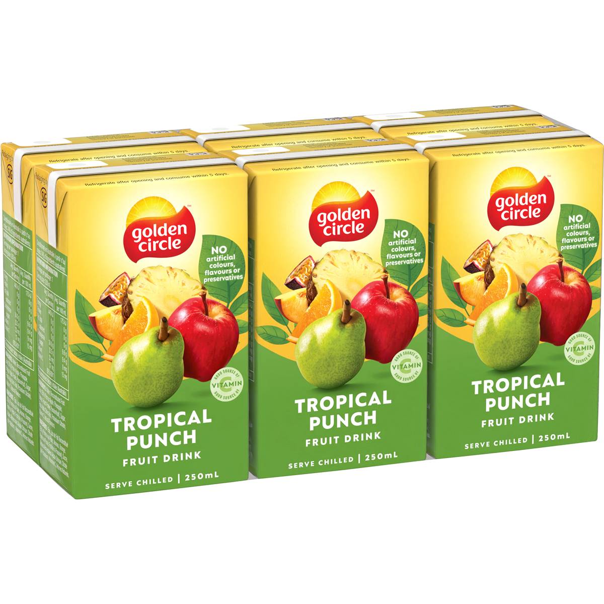 42 calories in Golden Circle Sunshine Punch Fruit Drink Lunch Box