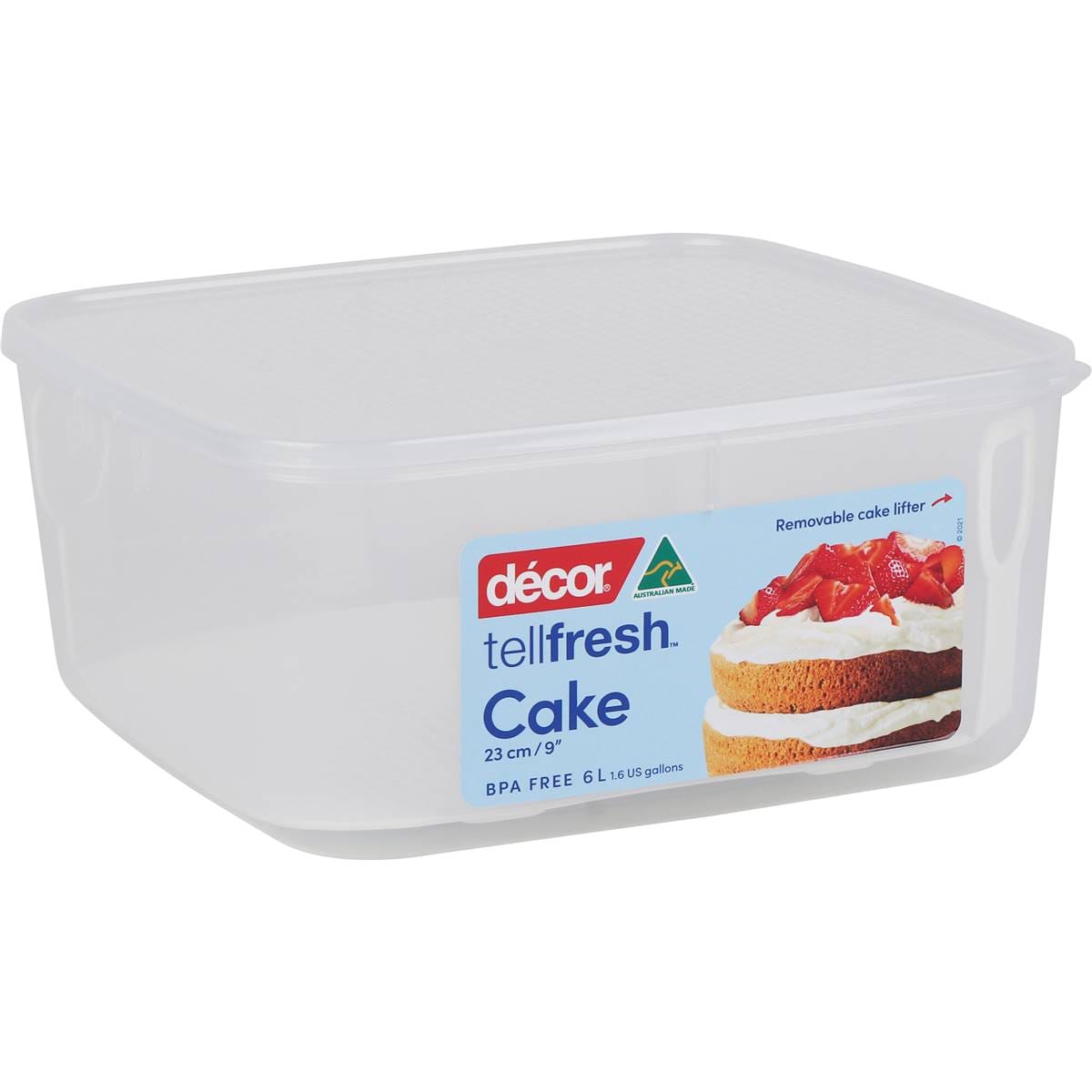 Decor Tellfresh Cake Container With Lifter 6L each