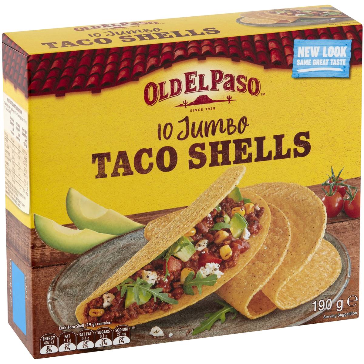Calories in Old El Paso Jumbo Taco Shells Taco Shells