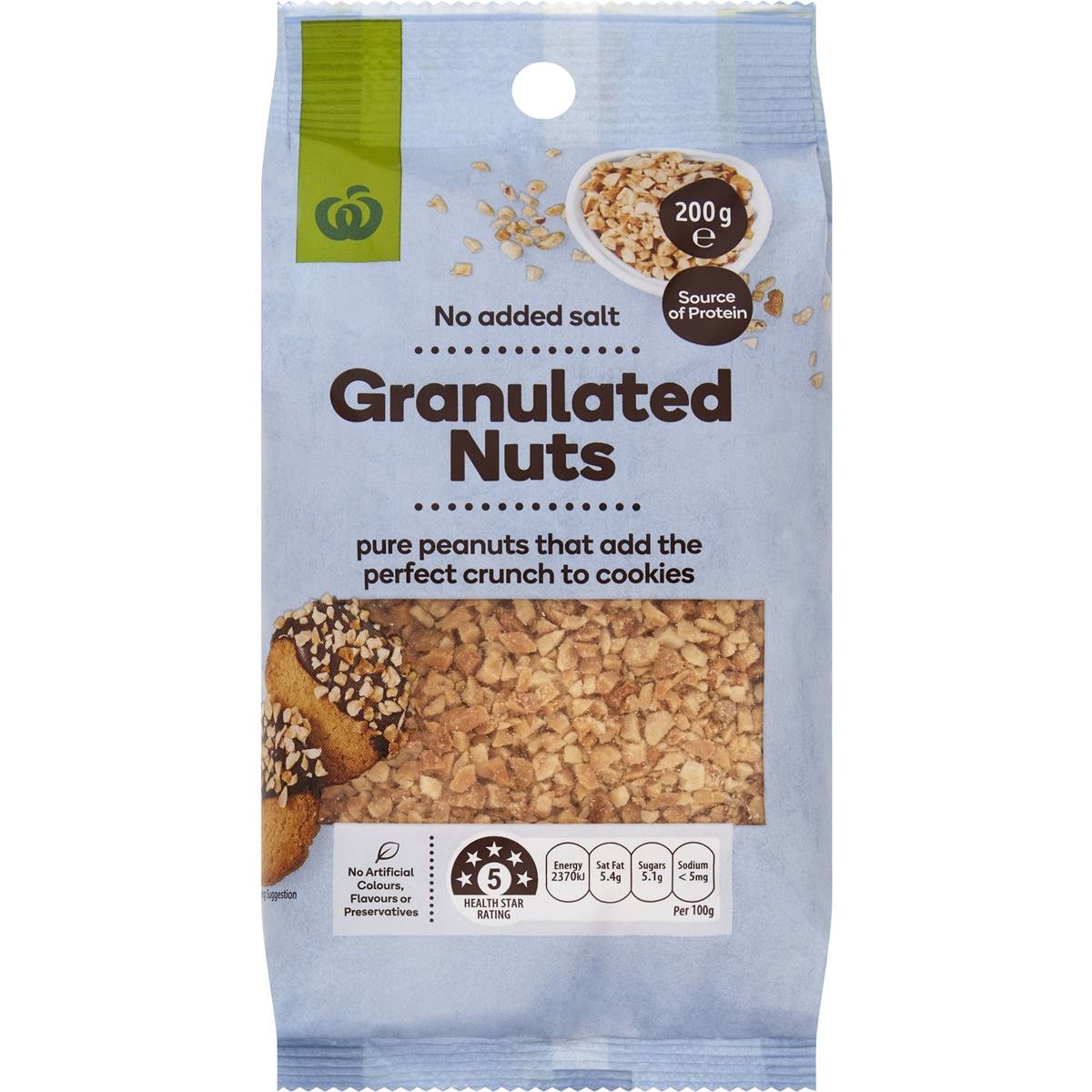 Calories in Woolworths Nuts Granulated calcount