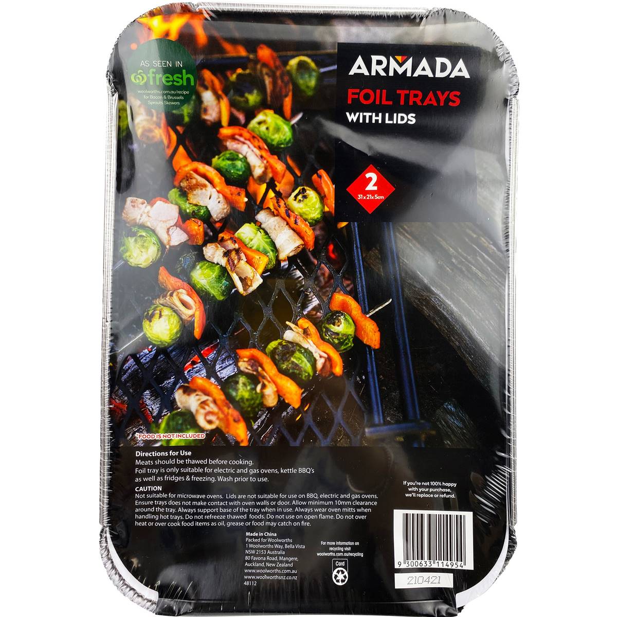 Armada BBQ Foil Trays With Lids