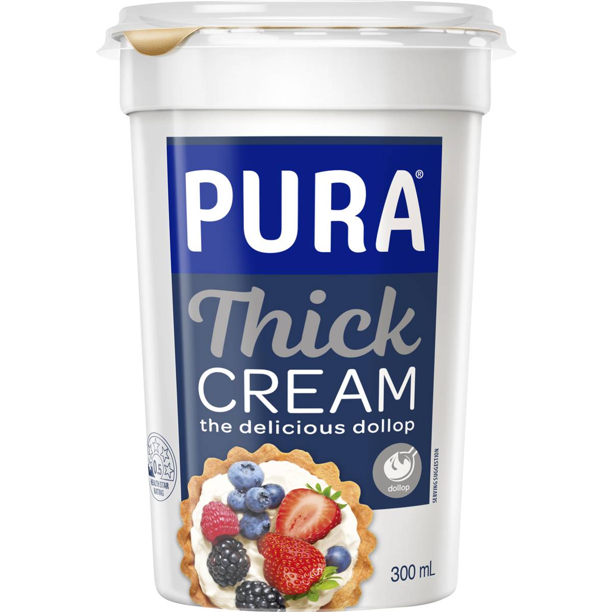 Calories in Pura Thick Cream Dollop
