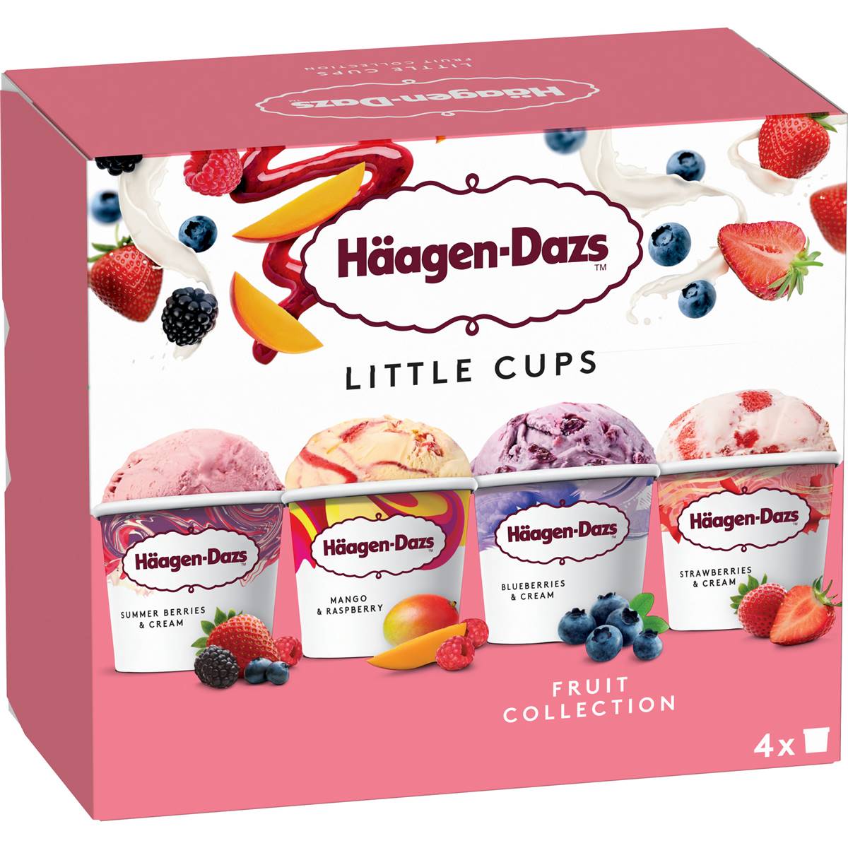 Haagen-Dazs Ice Cream Little Cups Fruit Collection 4 pack