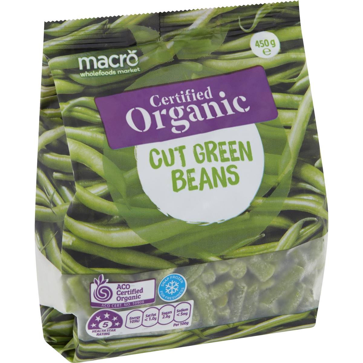 Calories in Macro Organic Cut Green Beans calcount