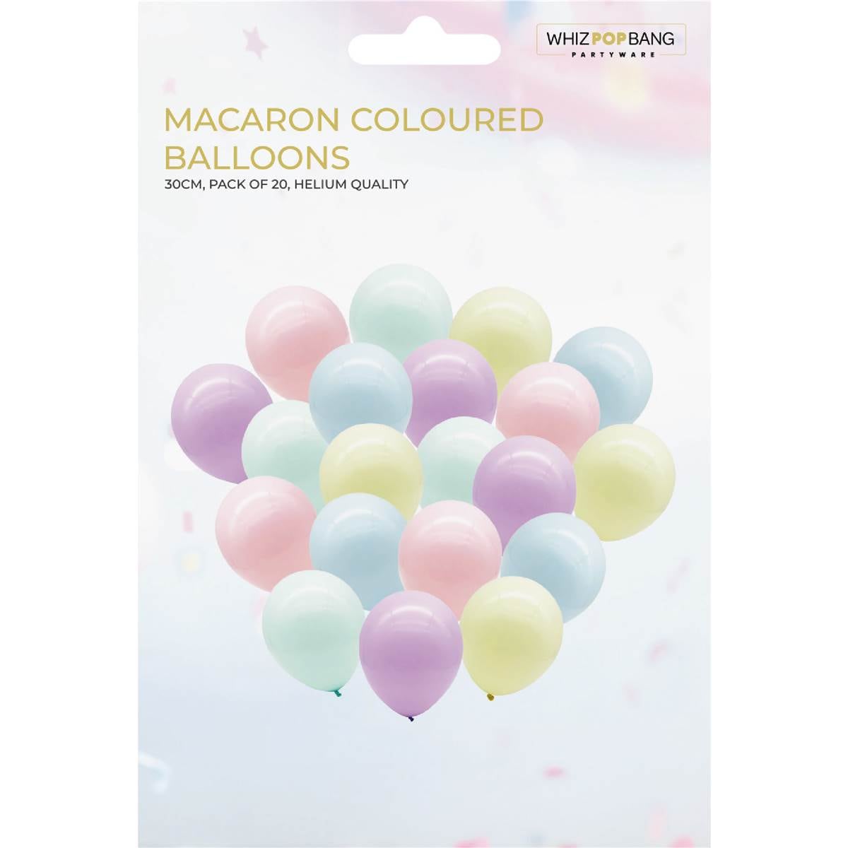 Whiz Pop Bang Macaron Coloured Balloons