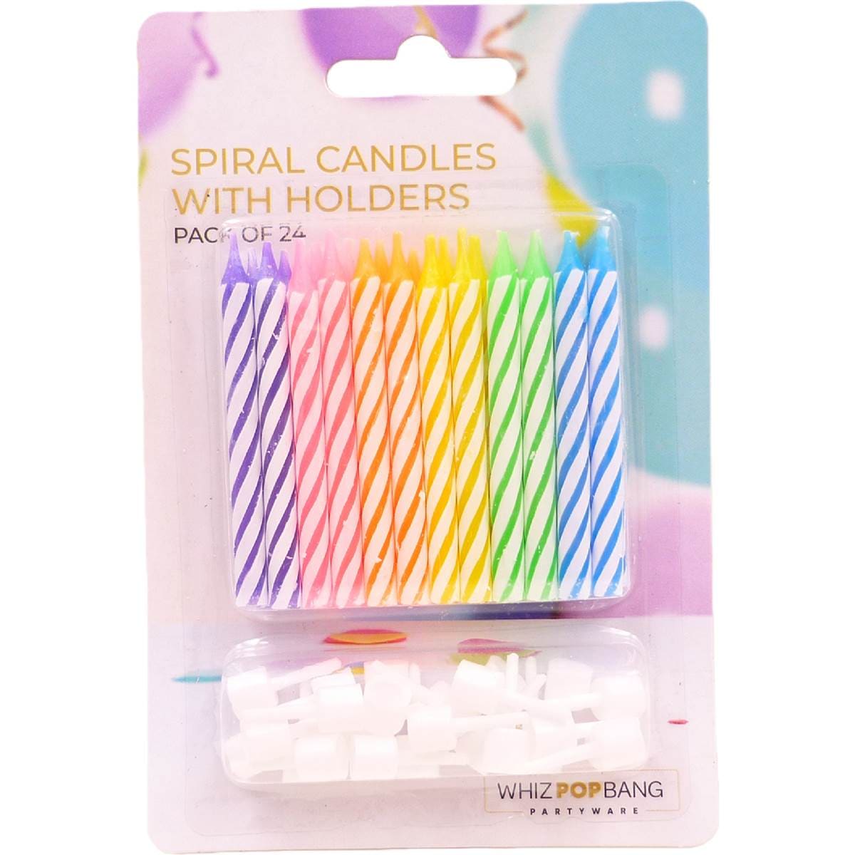 Whiz Pop Bang Spiral Candles With Holder