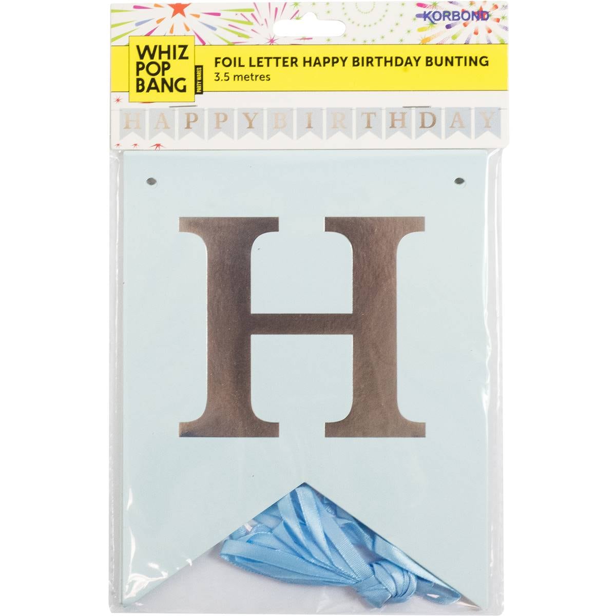 Whiz Pop Bang Foil Letter Happy Birthday Bunting 3.5m
