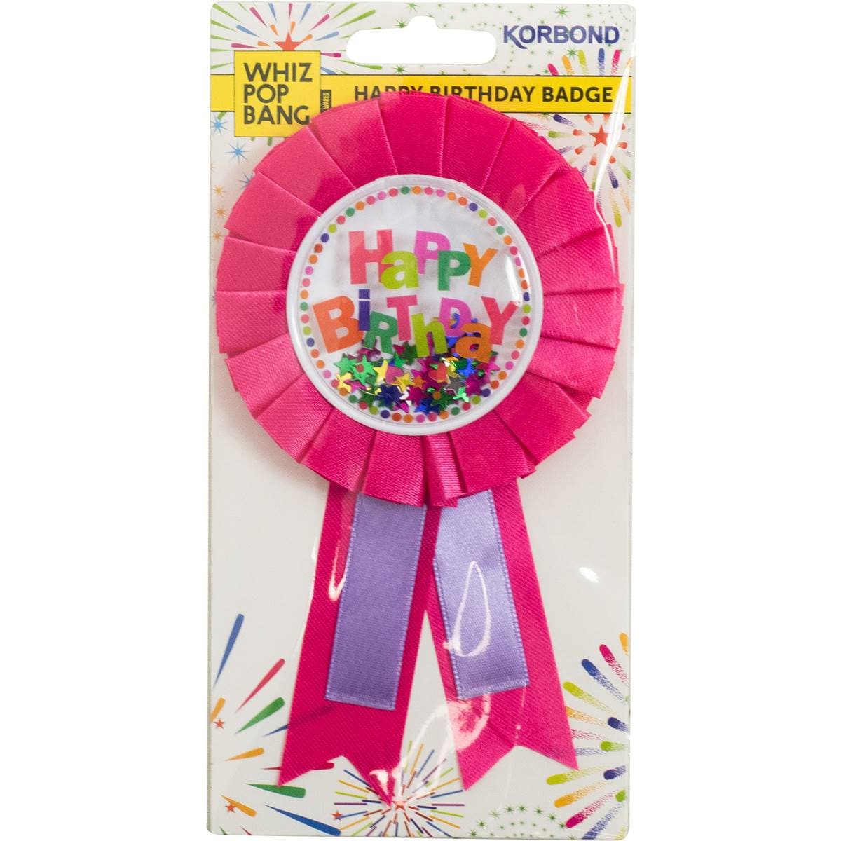 Whiz Pop Bang Happy Birthday Badge Assorted