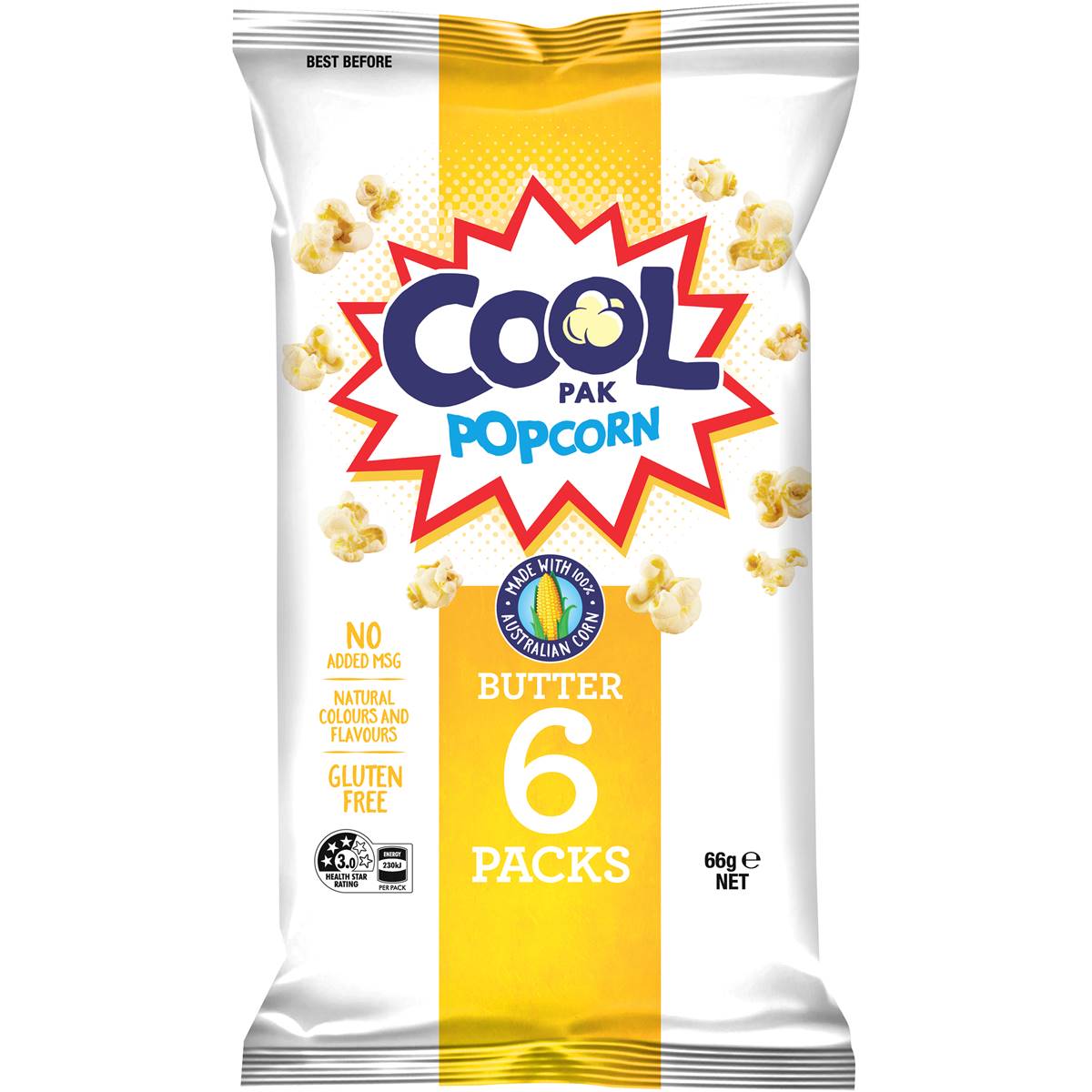 Calories in Cool Pak Popcorn Butter calcount