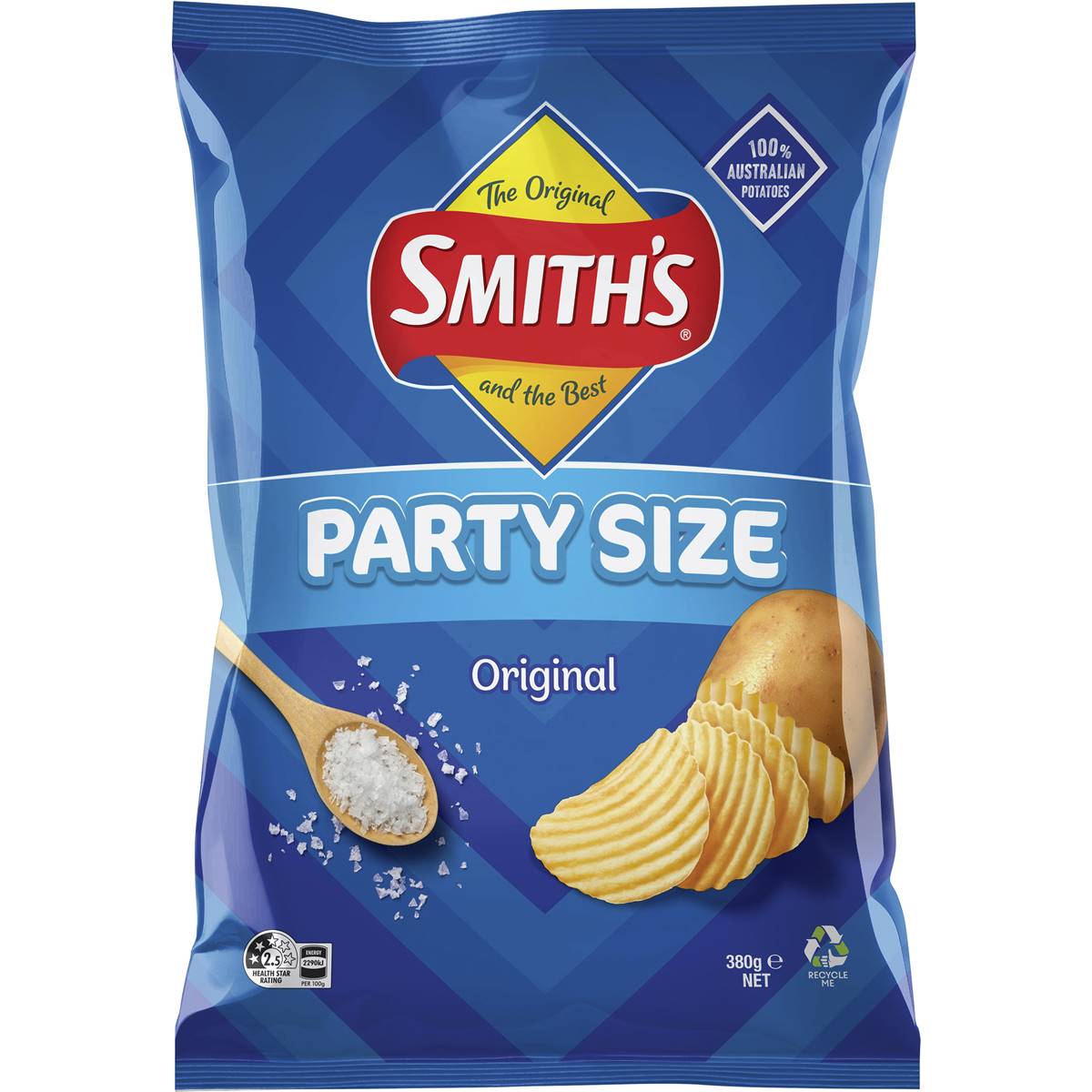 Calories in Smith's Crinkle Cut Original Potato Chips calcount