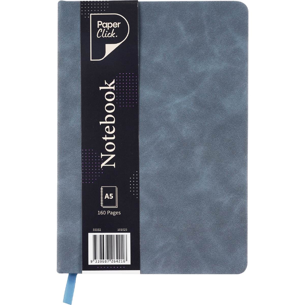 Paperclick Leather Look Hard Cover Notebook Assorted