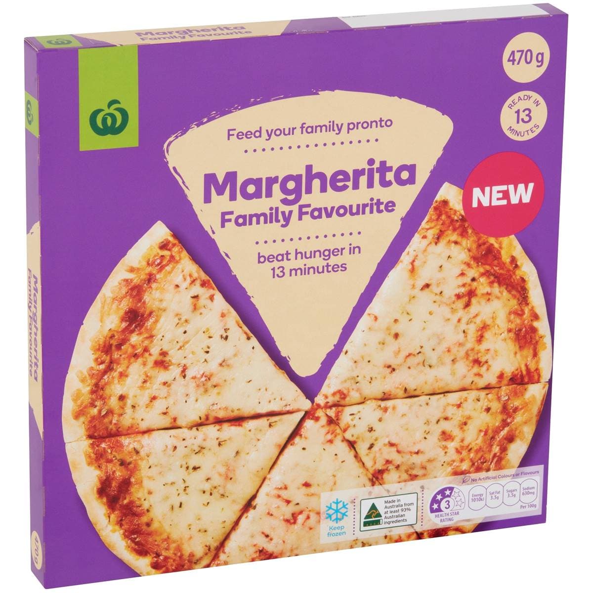 Calories in McCain Margherita Family Pizza calcount