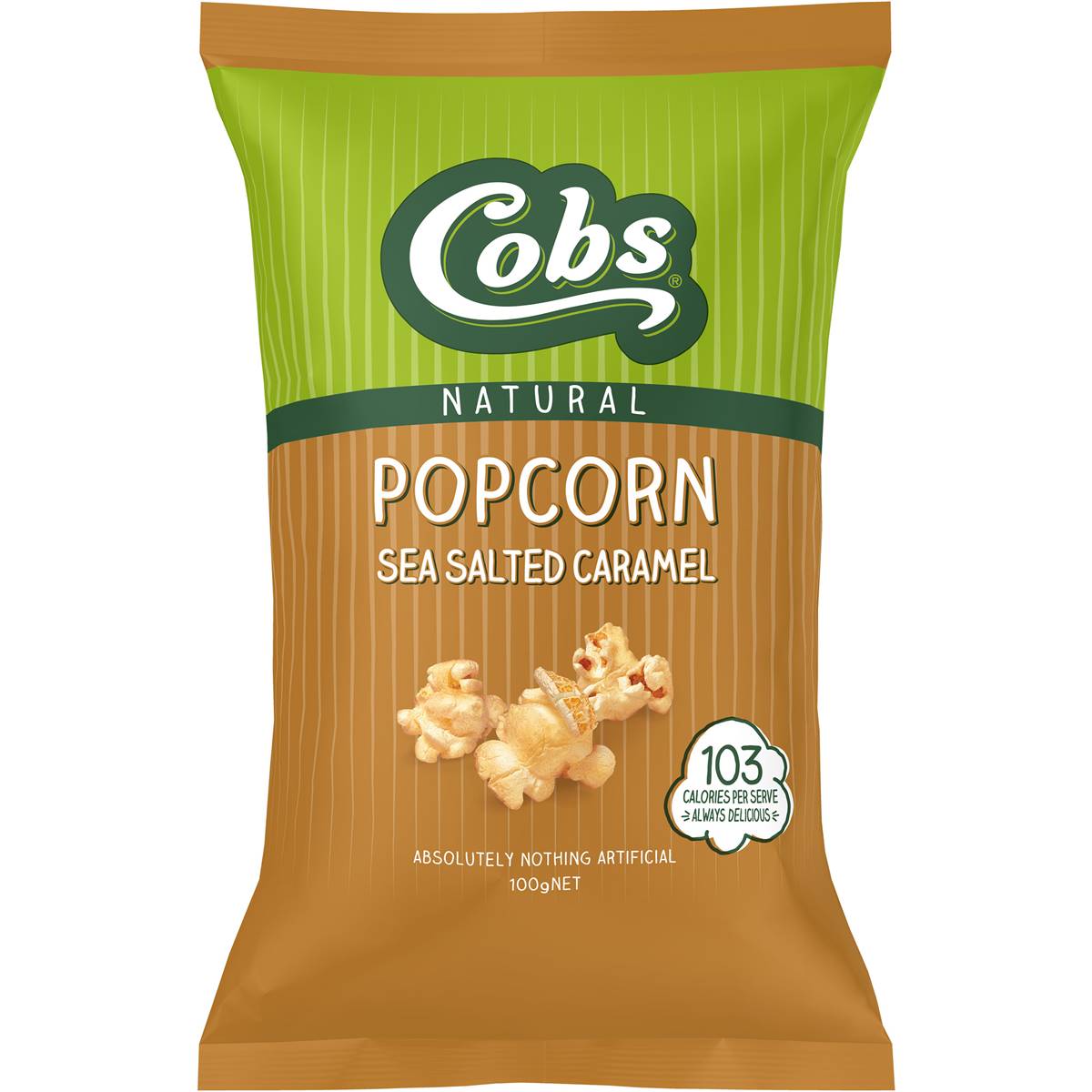 Calories in Cobs Popcorn Sea Salted Caramel Gluten Free