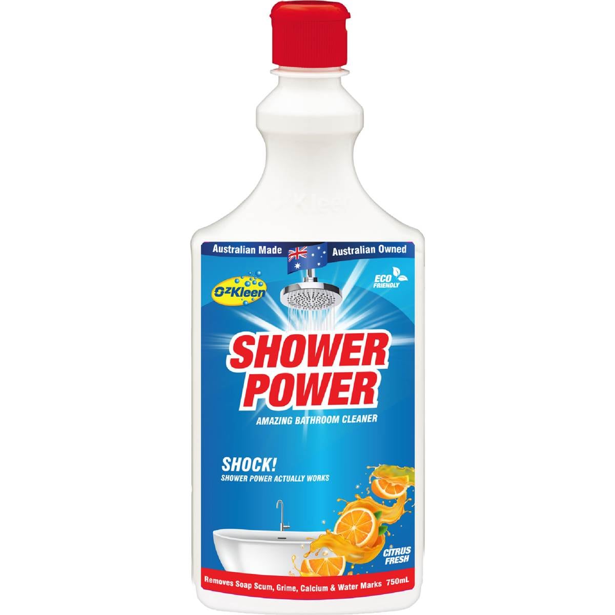 OzKleen Shower Power Citrus Cleaner Squeeze Pack 750mL – Woolworths