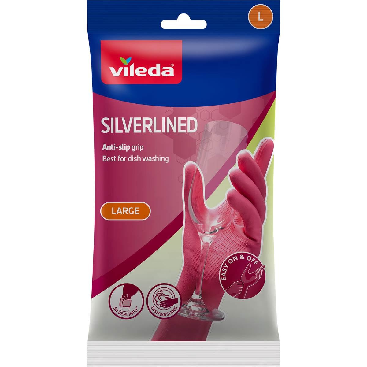 Vileda Silverlined Gloves Size L