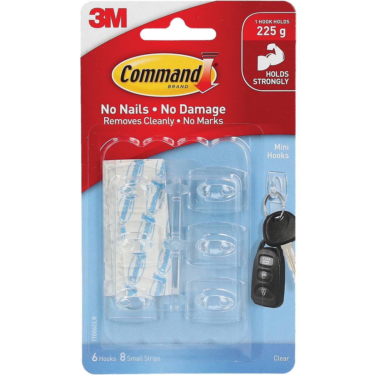 3M Command Mini Hooks Clear