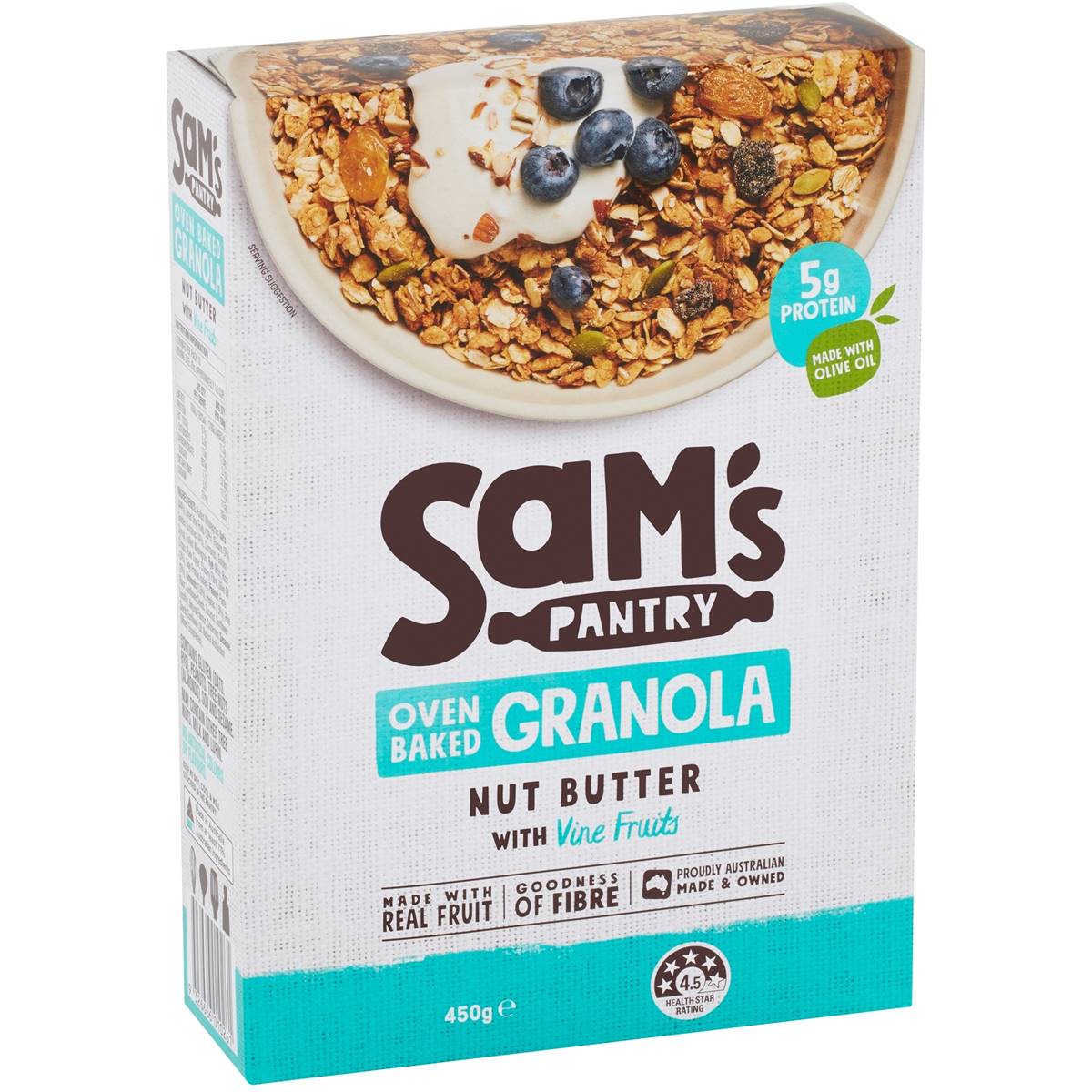 Calories in Sam's Pantry Nut Butter Granola With Vine Fruits