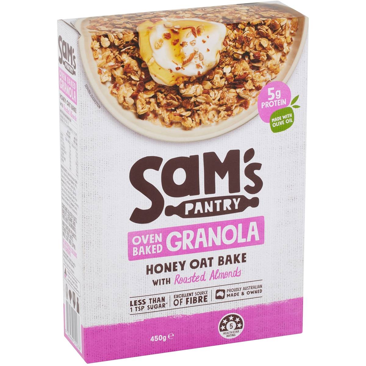Calories in Sam's Pantry Honey Oat Bake With Roasted Almonds Granola