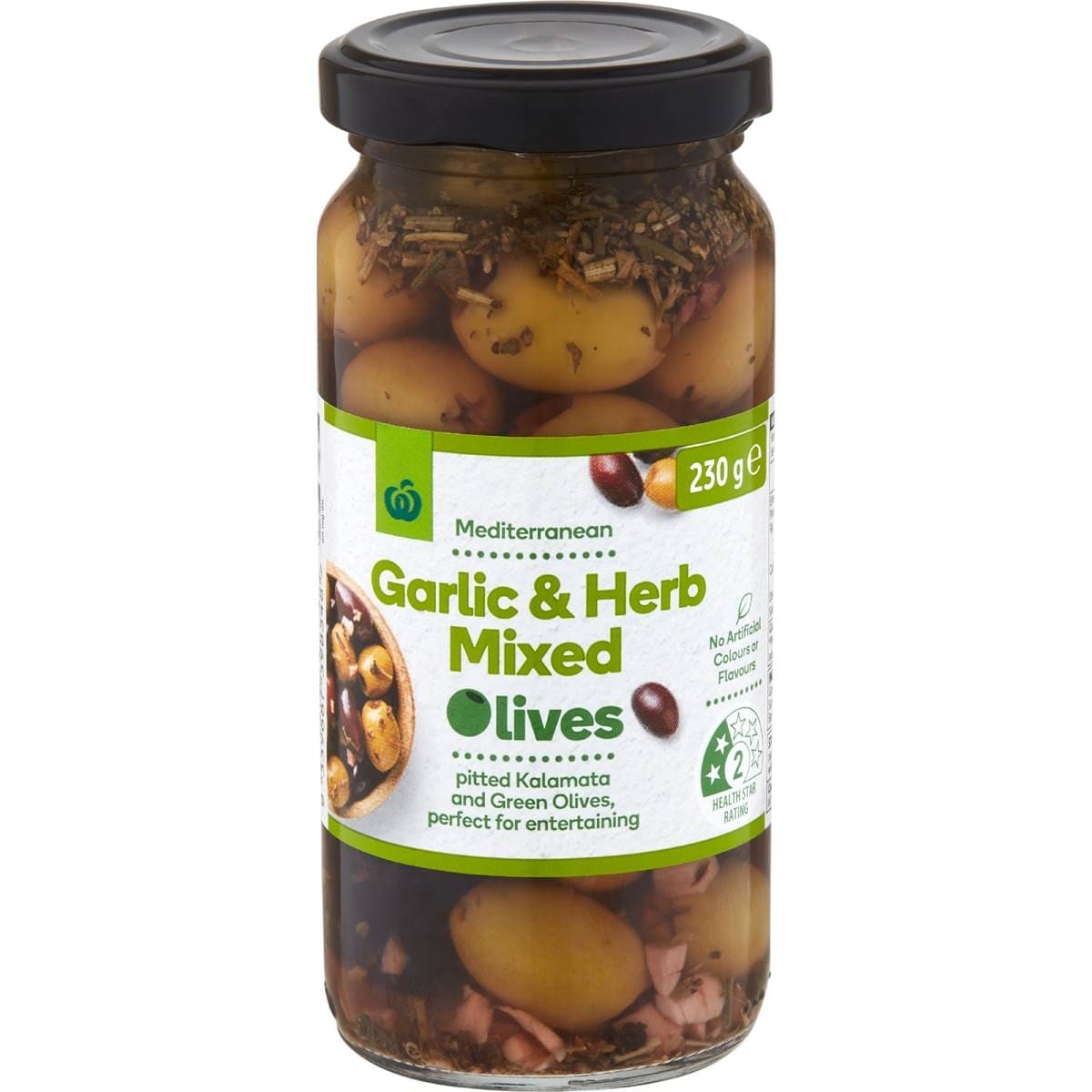 Woolworths Garlic & Herb Mixed Mediterranean Olives