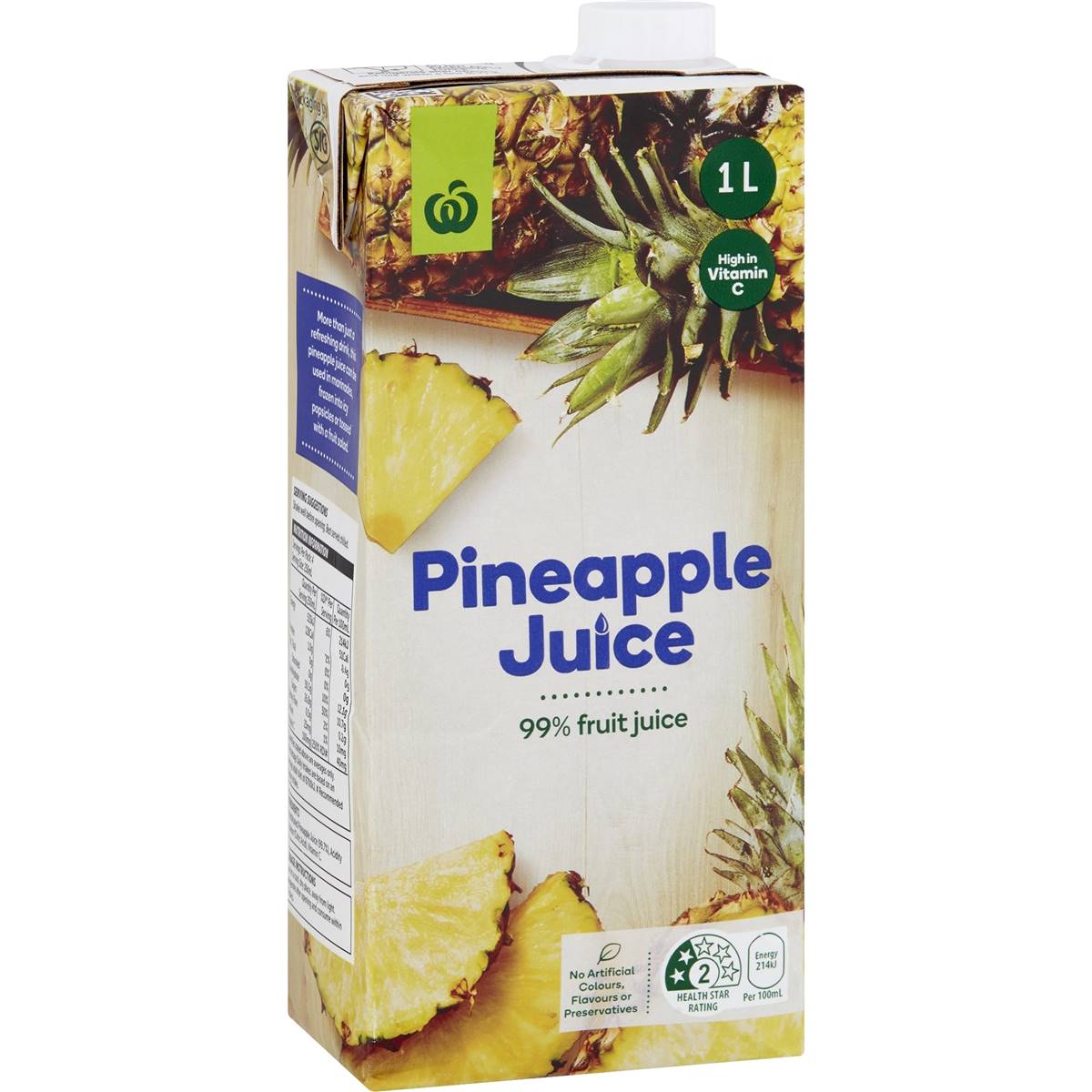 Calories in Woolworths No Added Sugar Pineapple Juice calcount