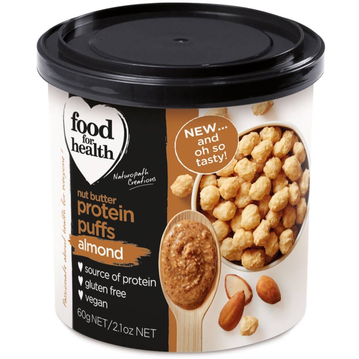 Calories in Food For Health Almond Butter Protein Puffs calcount