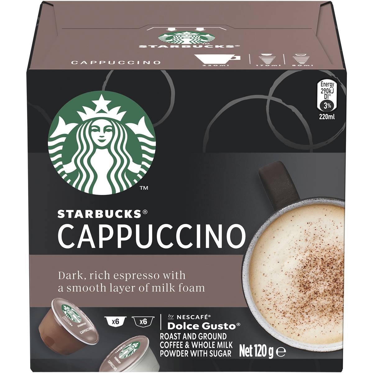 Calories in Nescafe Starbucks Nescafe Dolce Gusto Cappuccino Coffee Pods