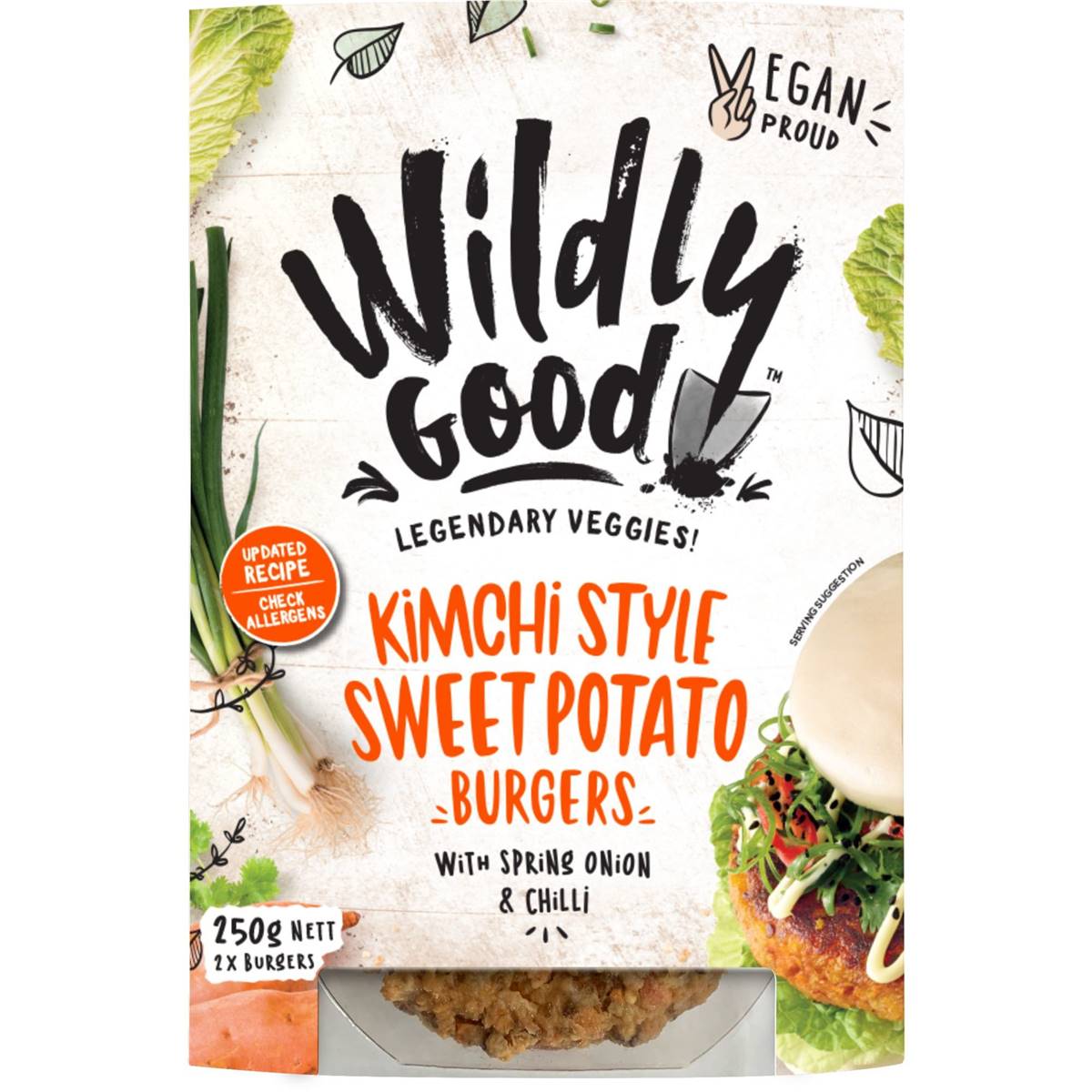 Calories in Wildly Good Sweet Potato & Kimchi Veggie Burgers