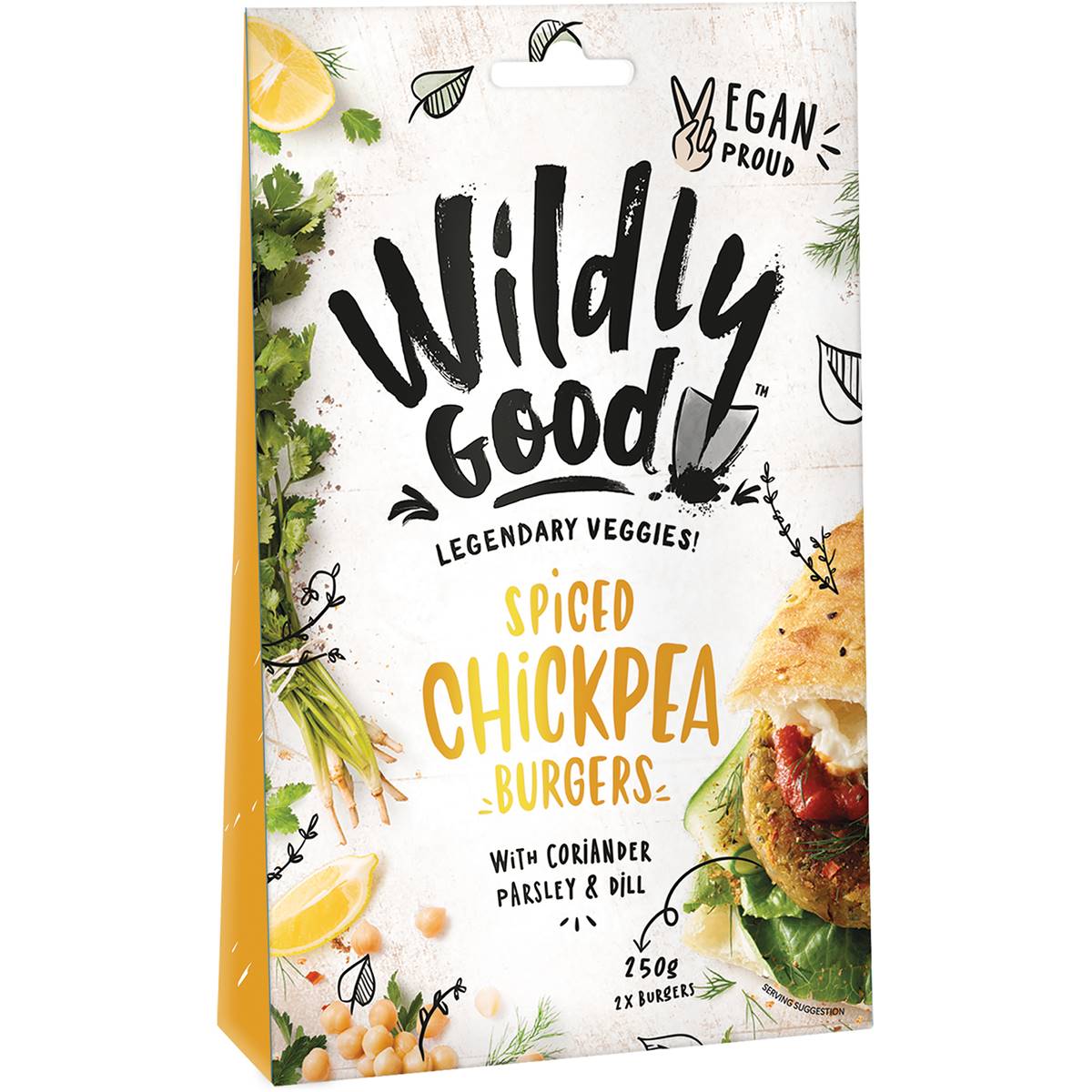 Calories in Wildly Good Spiced Chickpea Burgers
