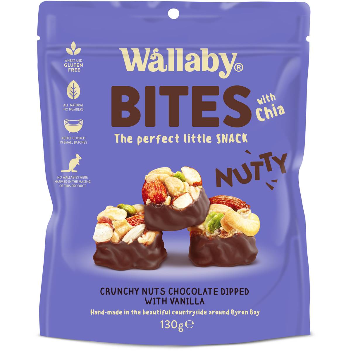 Calories in Wallaby Nutty Bites Vanilla