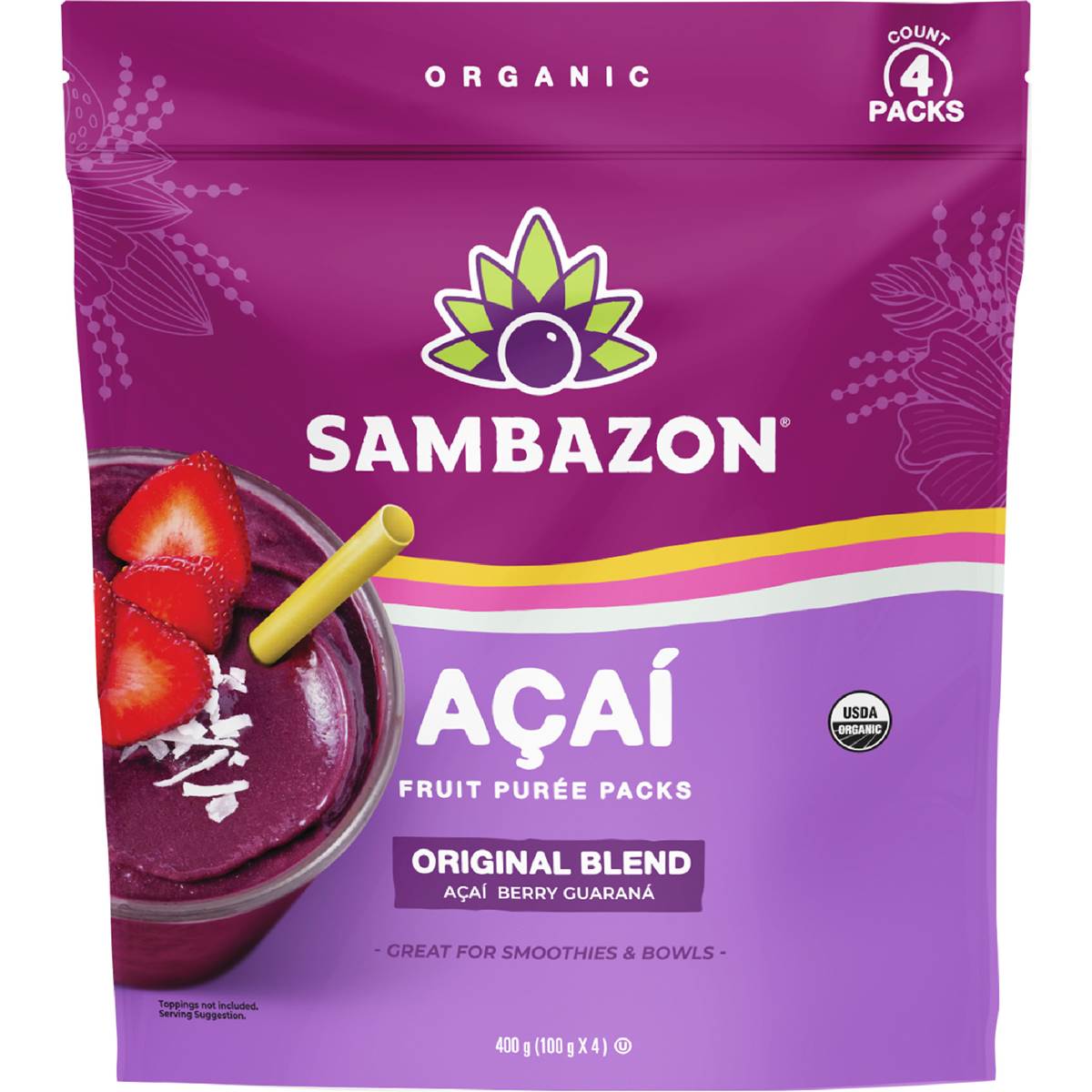 Sambazon Acai Fruit Puree Packs Original Blend