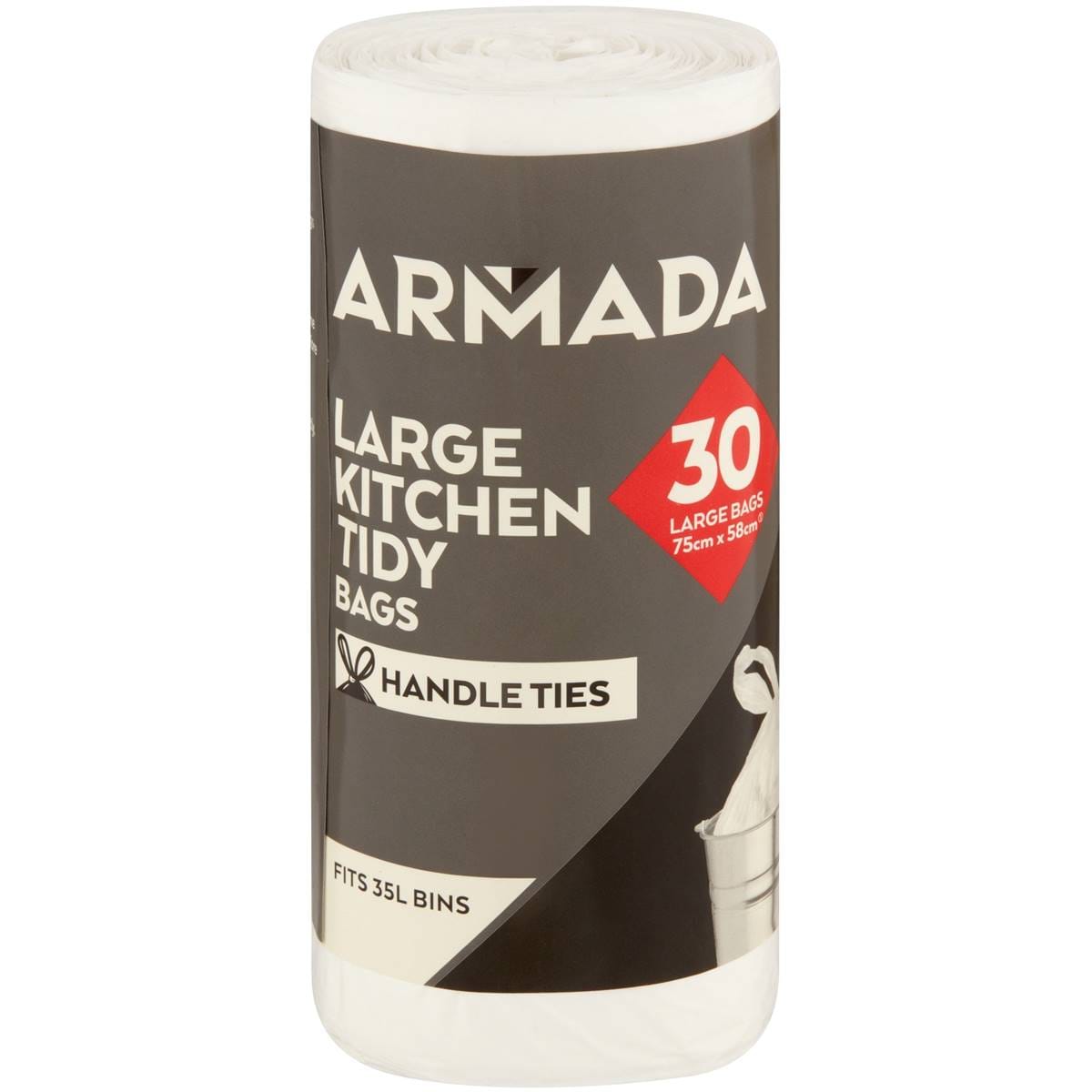 Armada Kitchen Tidy Bags With Handles Large Roll