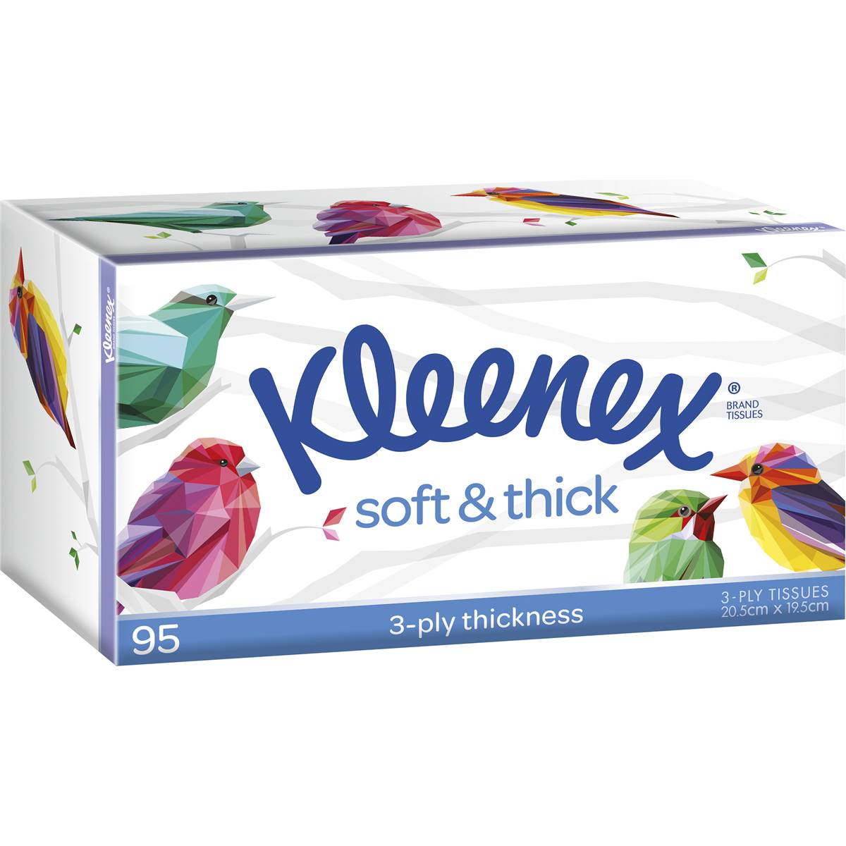 Kleenex Soft & Thick 3 Ply Facial Tissues 95 pack