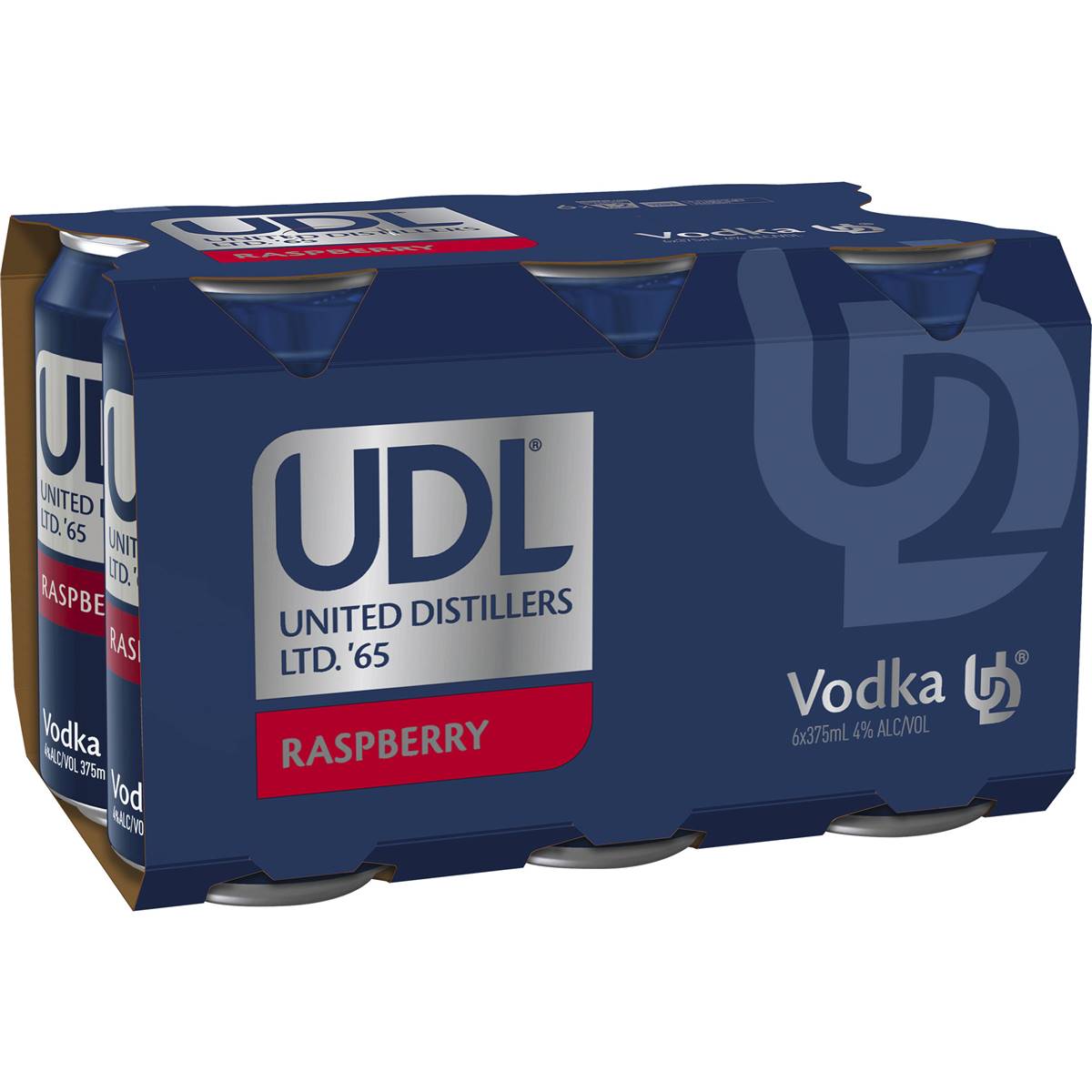 Calories in Udl Vodka Raspberry Can