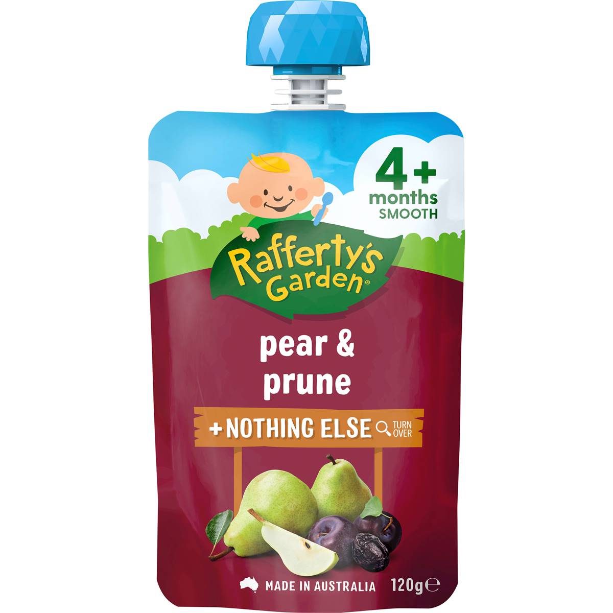 Calories in Rafferty's Garden Baby Food Pouch Pear & Prune & Nothing Else 4+ Months