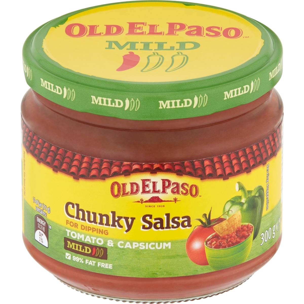 Calories in Old El Paso Mexican Chunky Tomato Salsa Dip Mild
