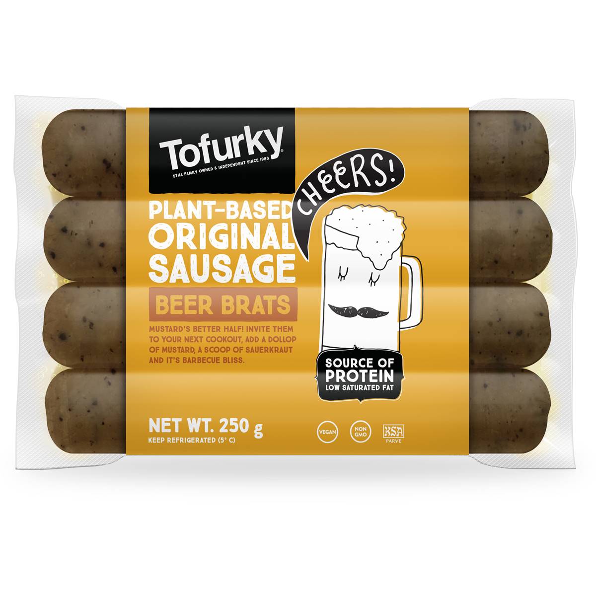 Calories in Tofurky Tofurky Beer Brat Sausages calcount